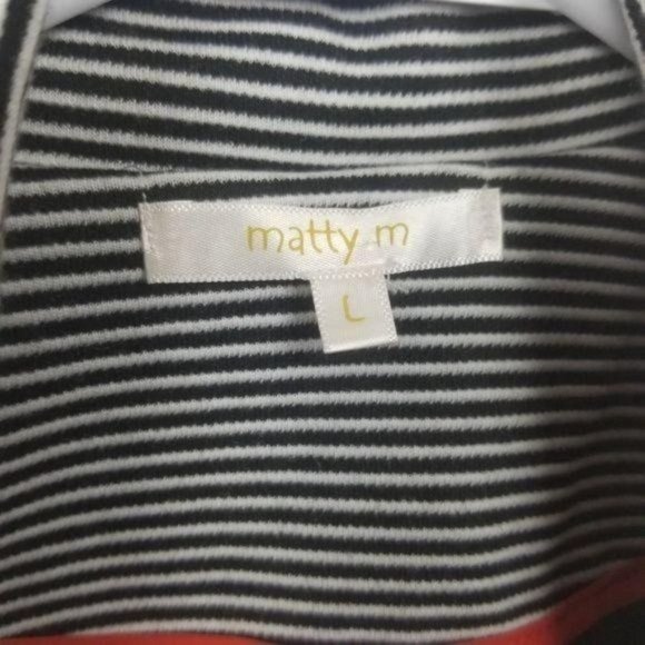 Matty M Striped Blazer Large ( fits like a s/m or size 8) - Picture 3 of 5